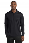 Black Long Sleeve Men's Sport-Tek PosiCharge Micro-Mesh Polo with Embroidered Sports Medicine Logo